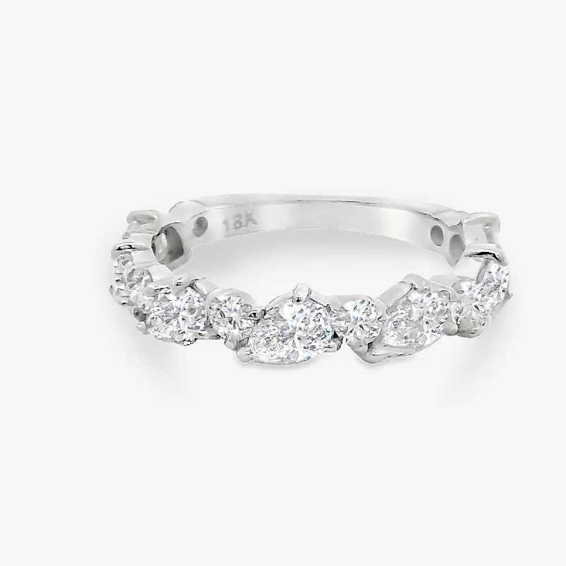 Ladies feathery light rings -3/4 Pear & Round Diamond Ring