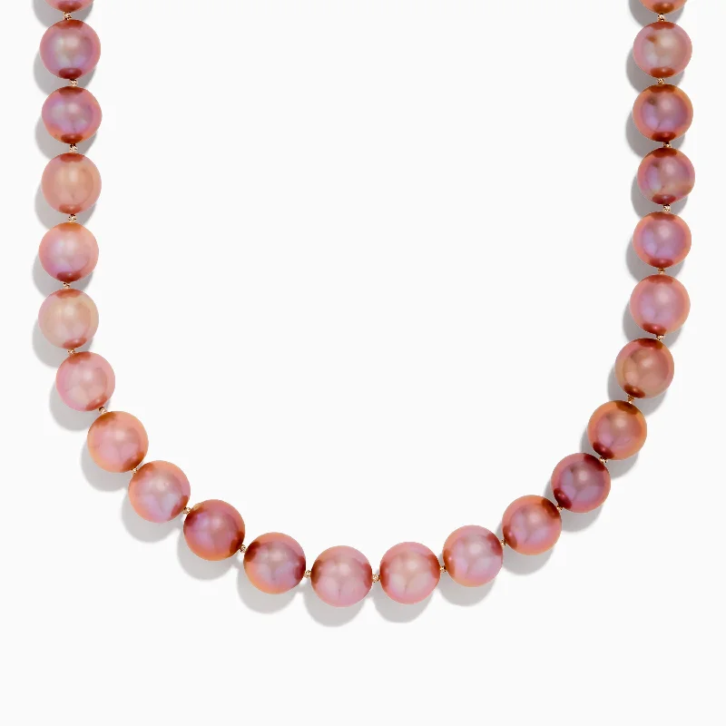 Ladies Necklaces Artistic Glow-14K White Gold Lilac Fresh Water Pearl Necklace