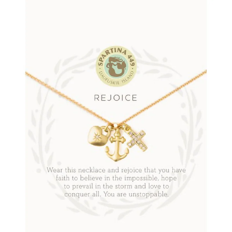 Ladies Necklaces for Aunt Glow-Spartina 449 : Sea La Vie Rejoice Necklace- Gold