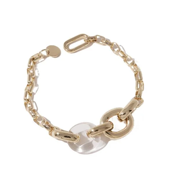 ladies chain bracelets adjustable length -Loop Chain Bracelet