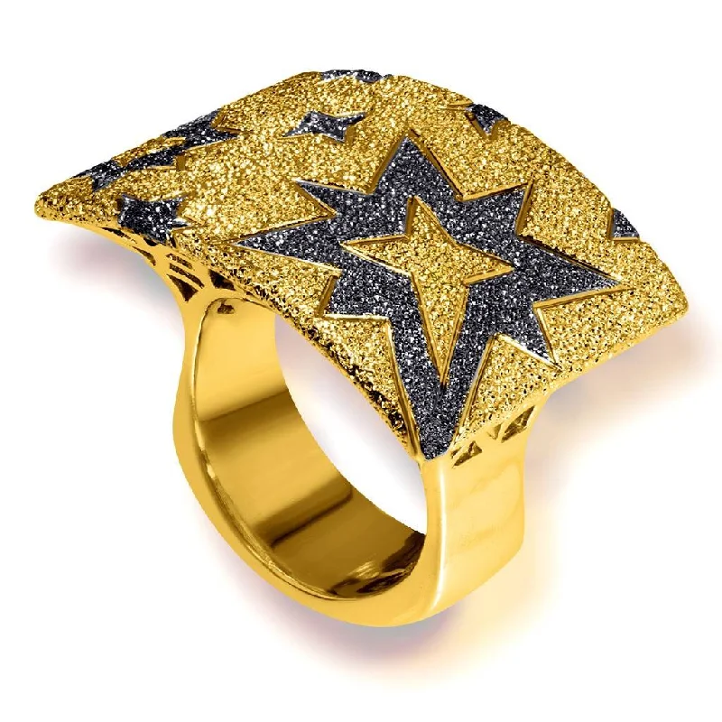 Ladies fine thread rings -Silver Star Ring