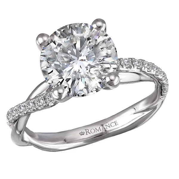 Ladies striking eternity wedding rings -Semi-Mount Diamond Engagement Ring