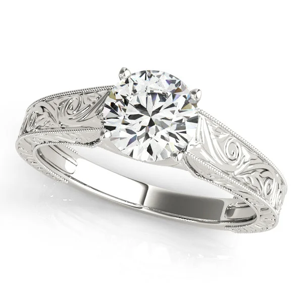 Ladies wide eternity wedding rings -Solitaire Diamond Engagement Ring