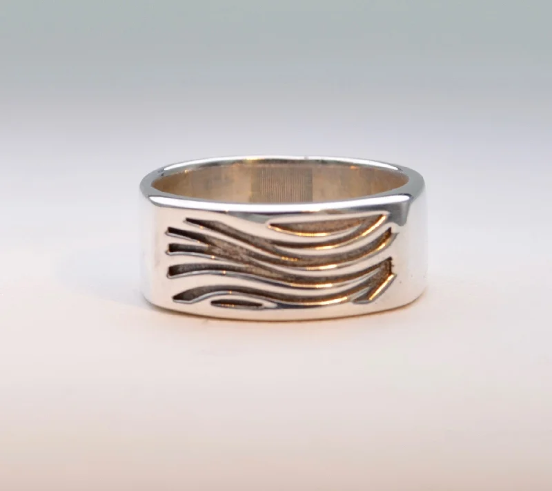 Ladies airy titanium rings -Sterling Silver Ring