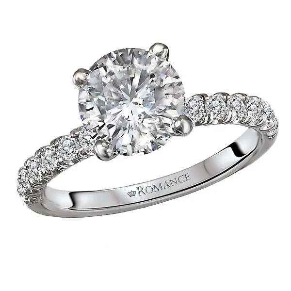 Ladies unicorn shine wedding rings -Semi-Mount Diamond Engagement Ring