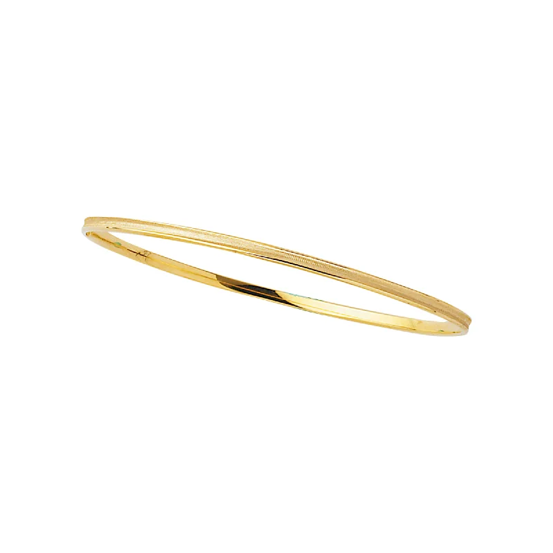 mixed metal bracelets for women -14K Gold Concave Bangle