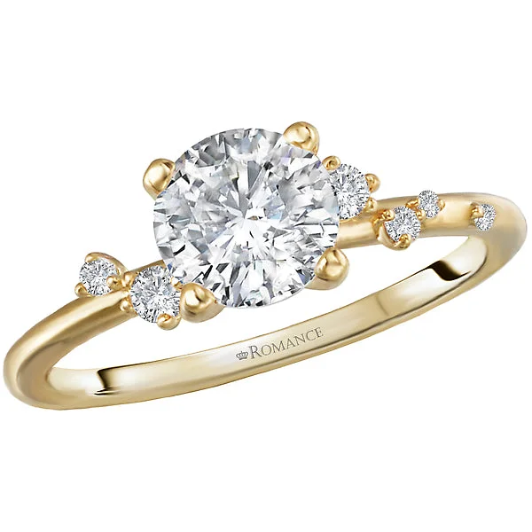 Ladies understated minimal wedding rings -Diamond Semi-Mount Engagement Ring