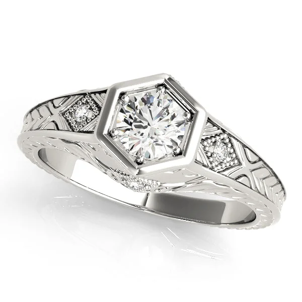 Ladies perfect balance wedding rings -Vintage Diamond Engagement Ring