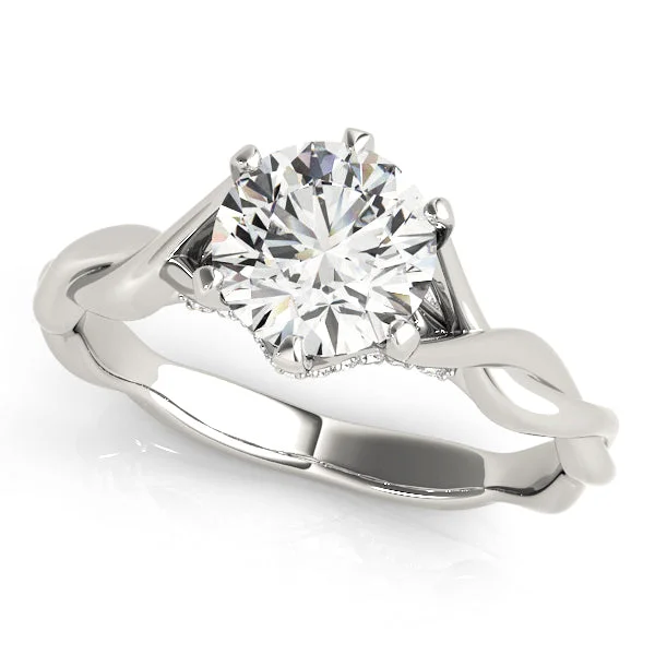 Ladies elephant trunk wedding rings -Solitaire Diamond Engagement Ring