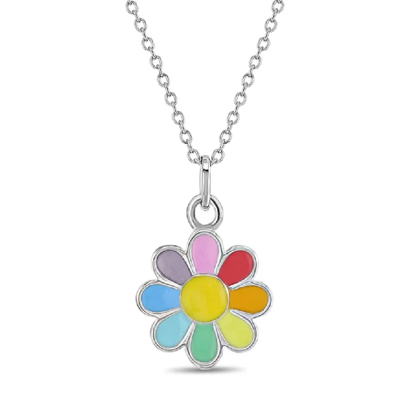 Ladies Necklaces Simple Shine-In Season Jewelry : Flower Power Children's Pendant Necklace