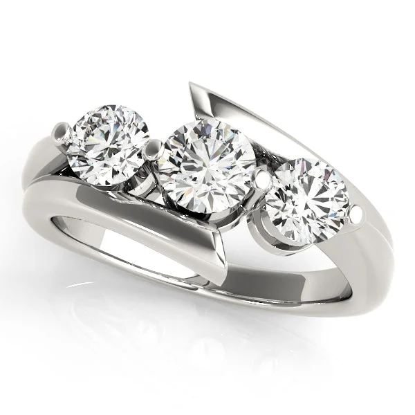 Ladies loving sentiment wedding rings -Three Stone Diamond Engagement Ring