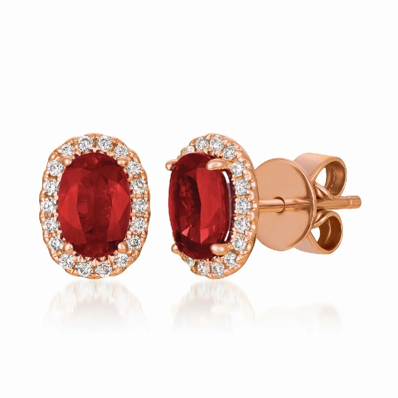 Ladies warm topaz earrings -Le Vian  Passion Ruby™ and Diamond Earrings TRGO 9