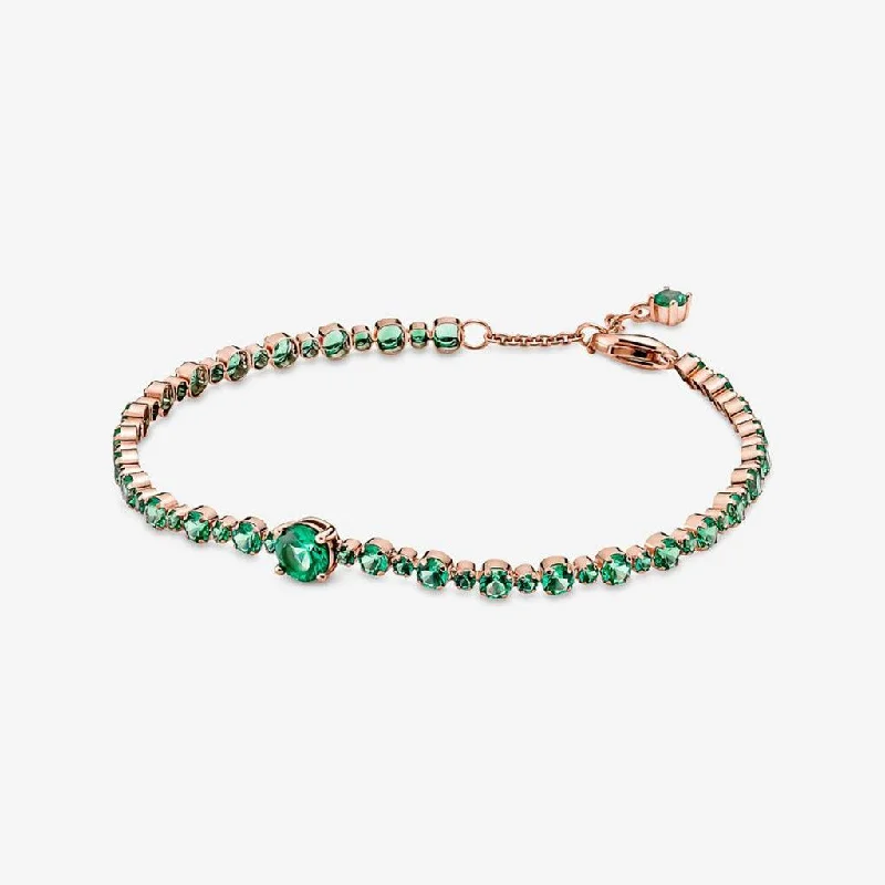 modern bracelets for women sleek style -PANDORA : Sparkling Pavé Tennis Bracelet