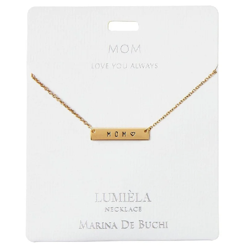 Ladies Necklaces with Flame Shine-Lumiela Necklace: " mom love you always" -Mom