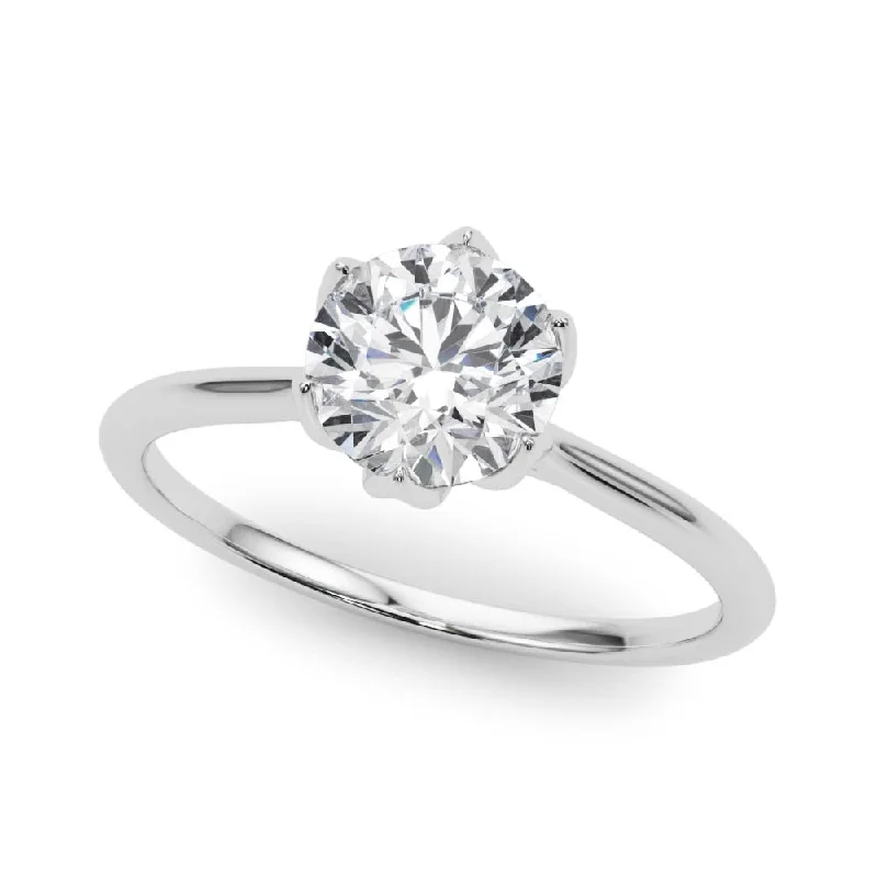 Ladies loving sentiment wedding rings -Solitaire Diamond Engagement Ring