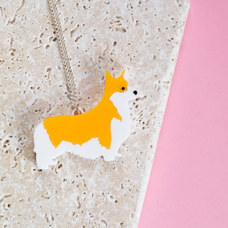 Ladies Necklaces for Student Glow-Corgi Necklace