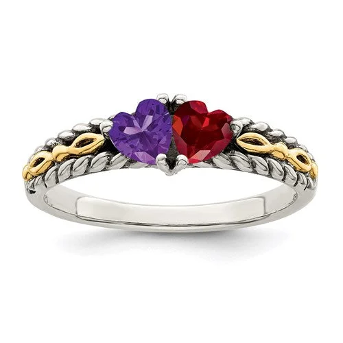 Ladies travel quest rings -Heart Mother's Family Birthstone Ring