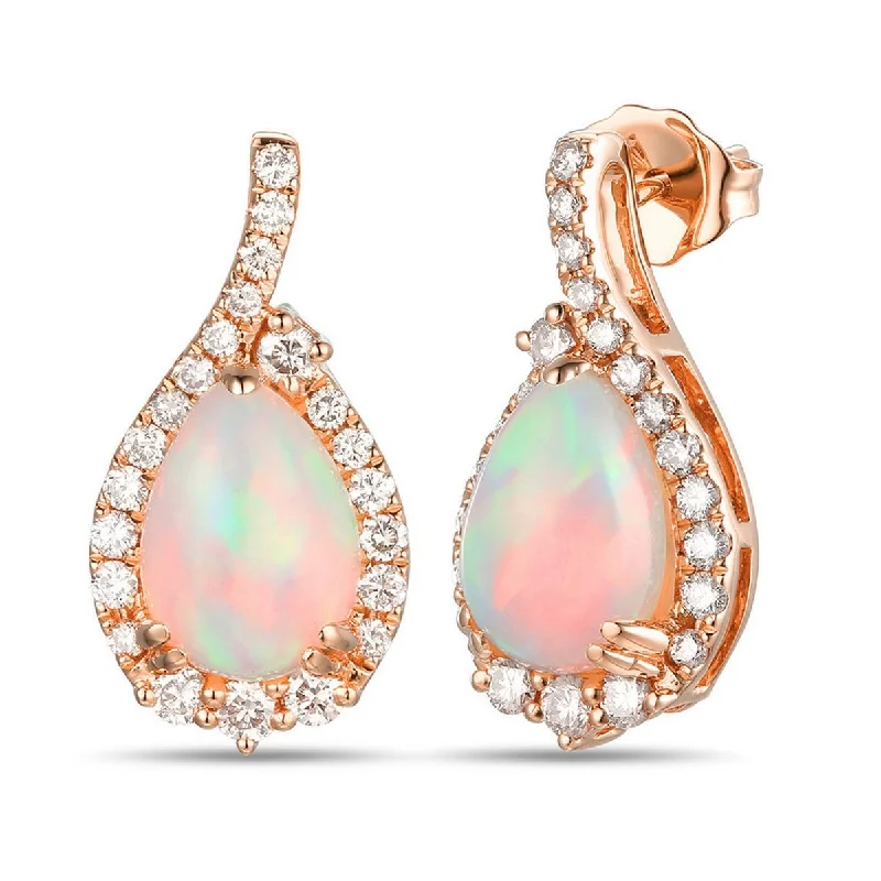 Ladies initial glow earrings -Le Vian Creme Brulee® Opal and Diamond Earrings TRLN 16