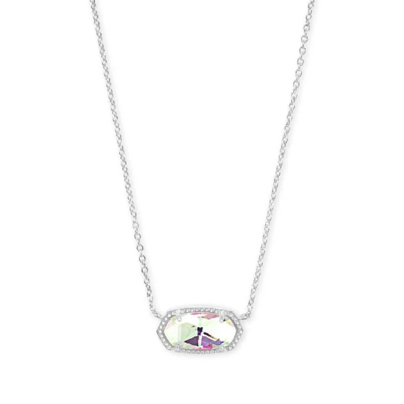 Ladies Necklaces for Mom Shine-Kendra Scott : Elisa Silver Pendant Necklace In Dichroic Glass