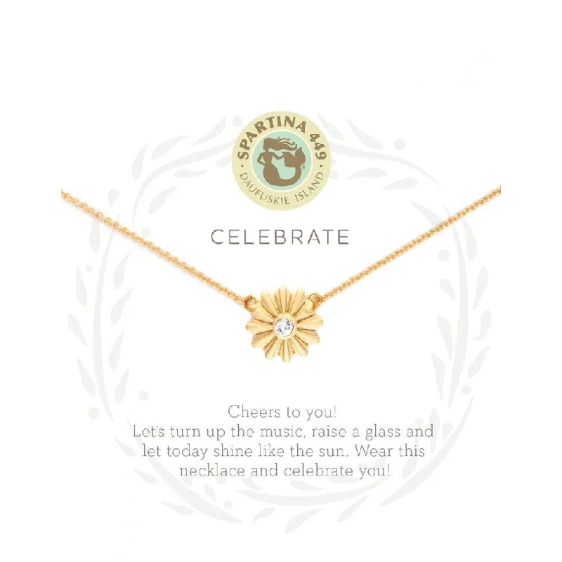 Ladies Necklaces with Moon Spark-Spartina : Sea La Vie Celebrate Necklace in Gold