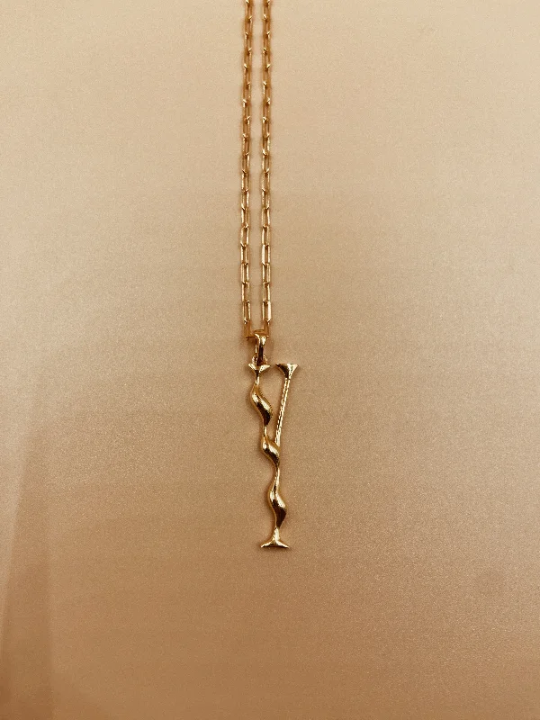 Ladies Necklaces for Elder Spark-Letter Y Necklace | 18kt Solid Gold