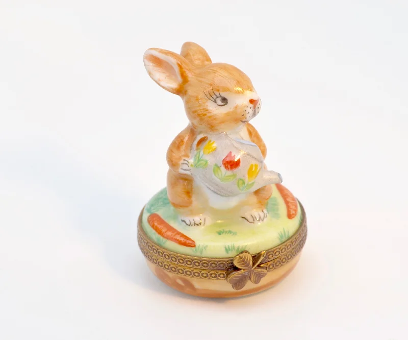 Ladies Valentine’s glow rings -Tea-Pouring Bunny Rabbit Limoges