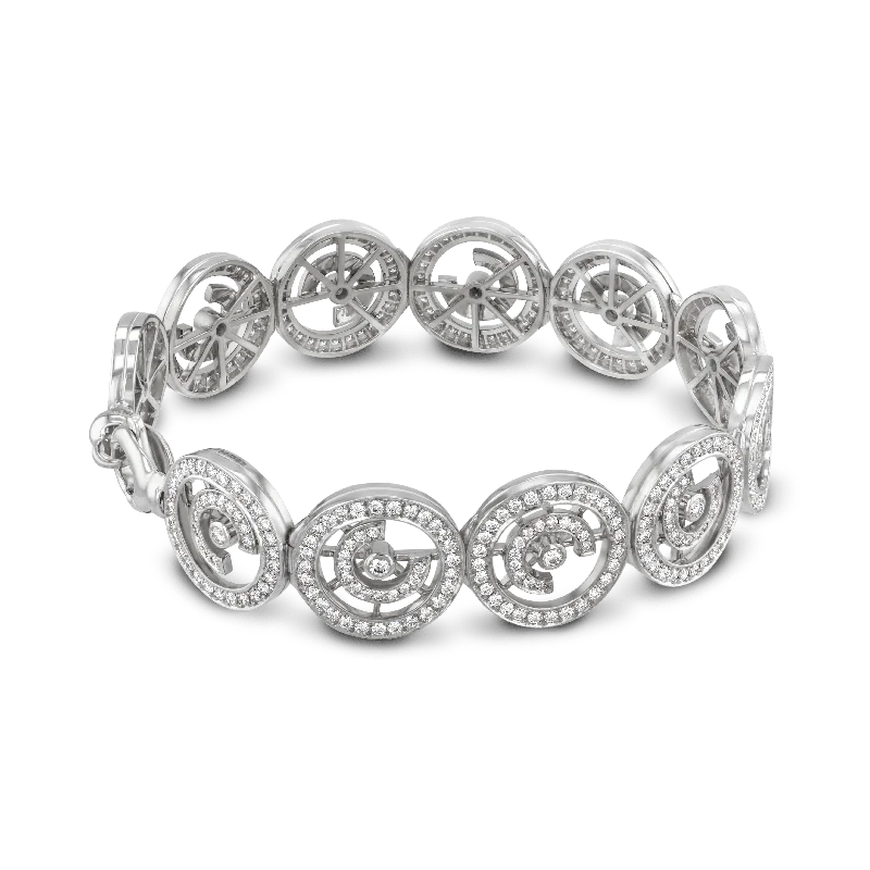 silver bracelets for women floral design -Carnival Bracelet