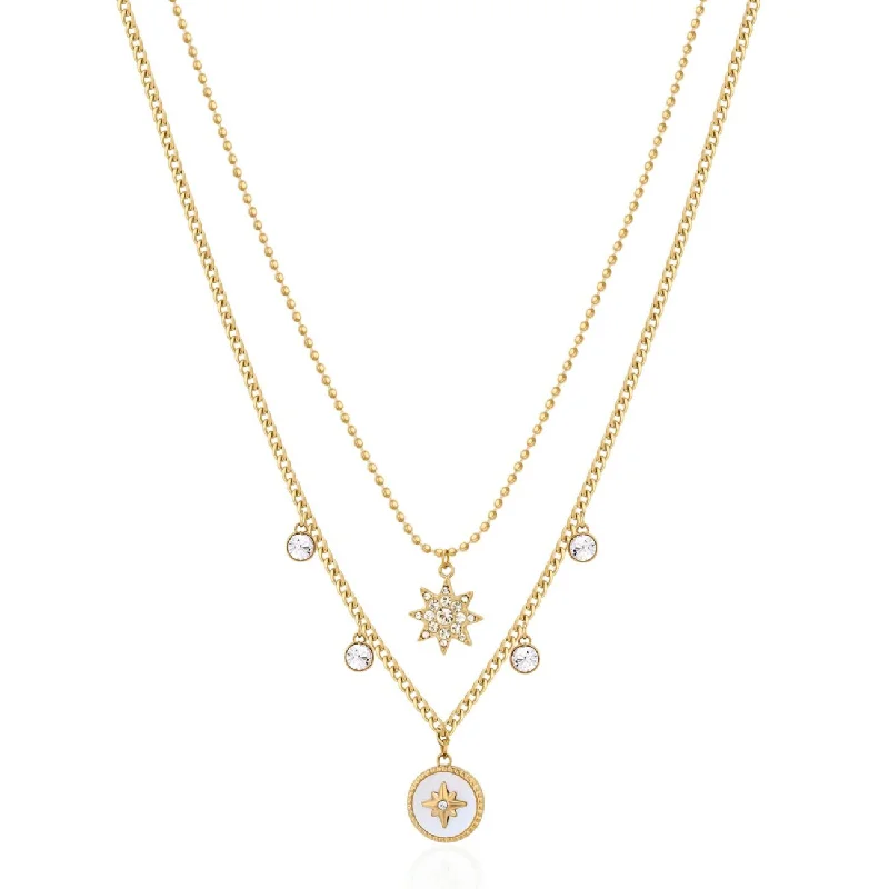 Ladies Necklaces in Warm Gold-CHAKRA - NECKLACE