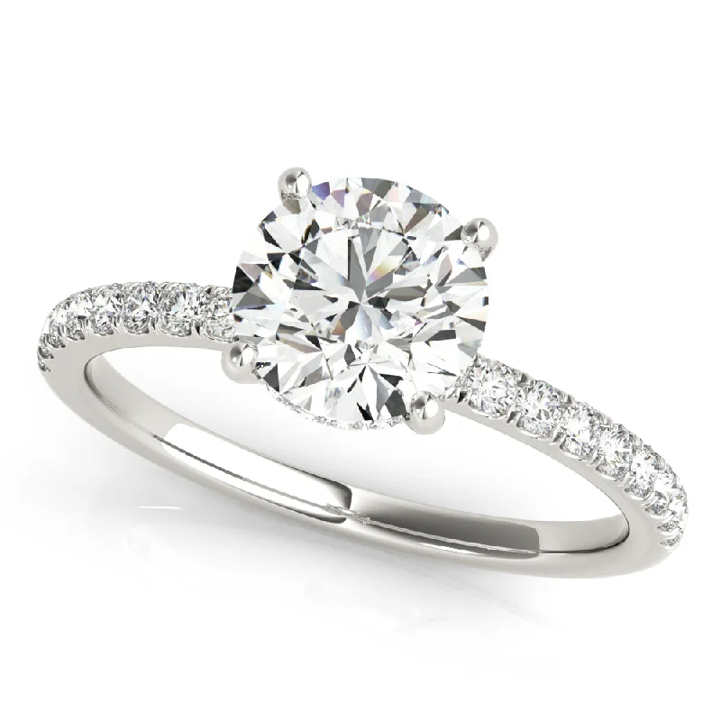 Ladies zirconia spark wedding rings -Halo Diamond Engagement Ring