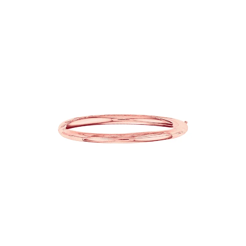 boho chic bracelets for women -14K Gold Polished 5mm Bangle