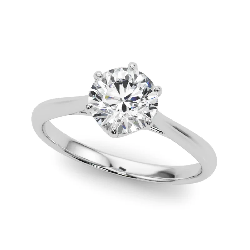 Ladies polished union wedding rings -Solitaire Diamond Engagement Ring