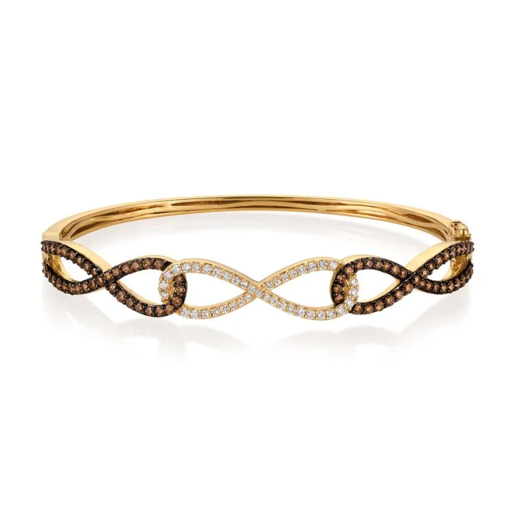 ladies bracelets geometric designs -Le Vian 14K Honey Gold Bangle