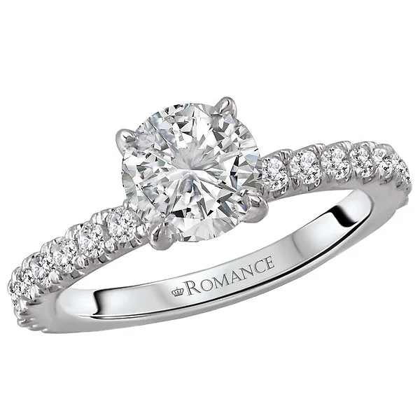 Ladies smooth glide wedding rings -14KT WHITE GOLD 1.50CT DIAMOND ACCENT ENGAGEMENT RING