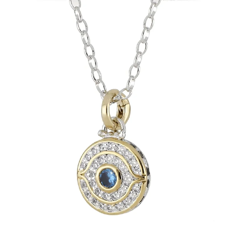 Ladies Necklaces for Mom Shine-John Medeiros : Celebration Petite Pavé Evil Eye Necklace