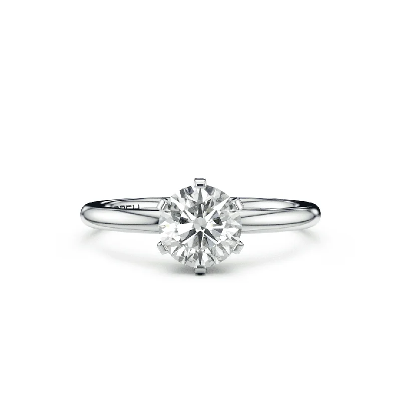 Ladies twisted knot wedding rings -6 Prong Solitaire Engagement Ring