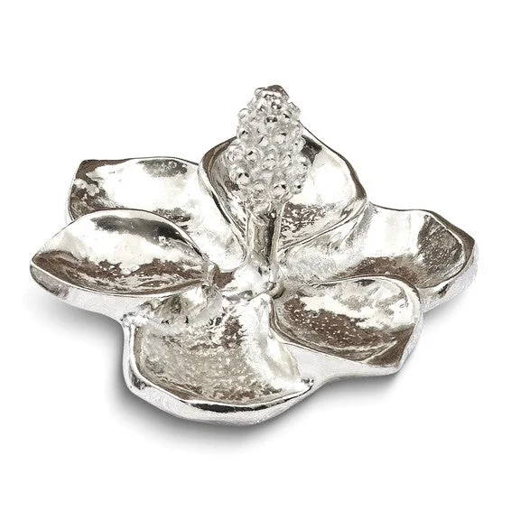 Ladies thrifty charm rings -Pewter Tiny Gardens Magnolia Ringholder