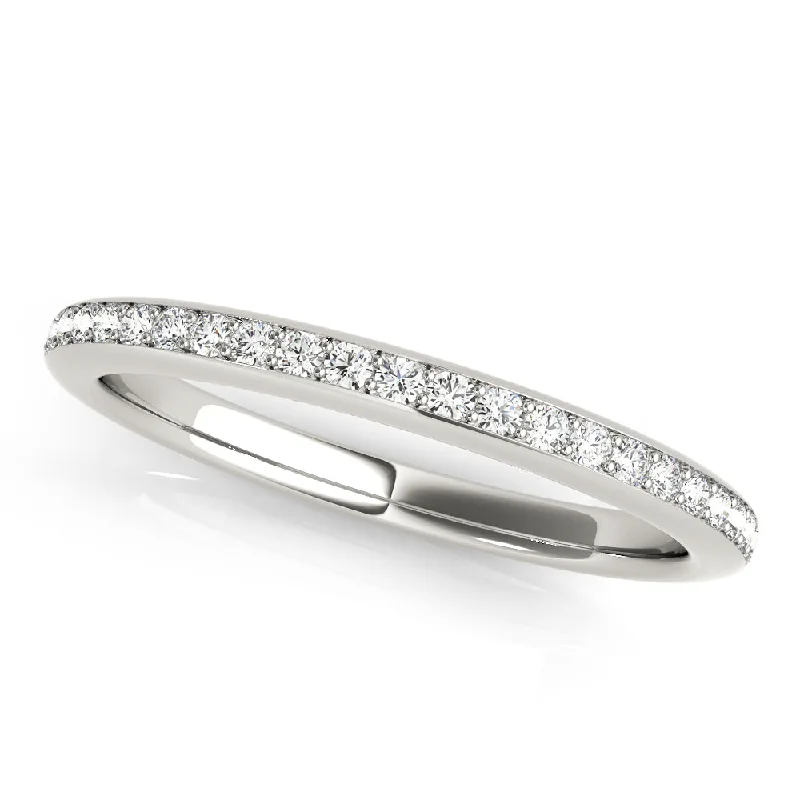 Ladies satin finish wedding rings -Diamond Wedding Ring