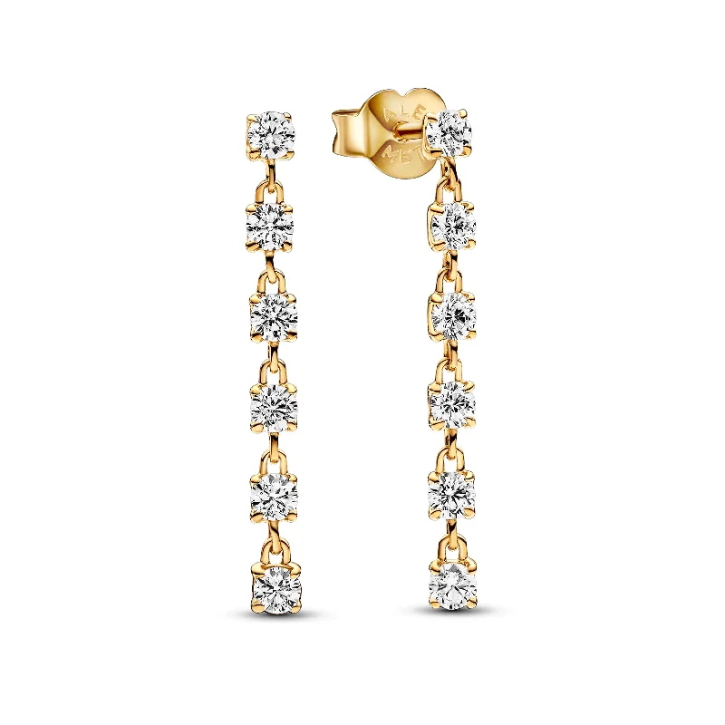 Ladies tribal rhythm earrings -Pandora Sparkling Stones Drop Earrings 263011C01