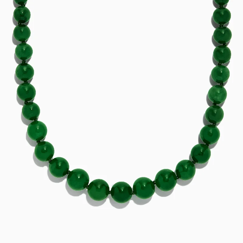 14K Yellow Gold Jade Necklace, 339.00 TW