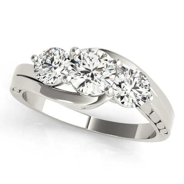 Ladies cosmic fate wedding rings -Three Stone Diamond Engagement Ring