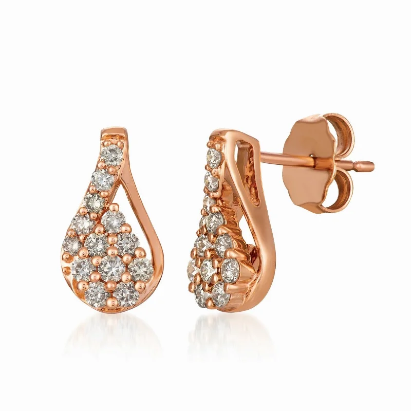 Ladies feathery light earrings -Le Vian Creme Brulee® Diamond Earrings set in14K Strawberry Gold® TRGO 70