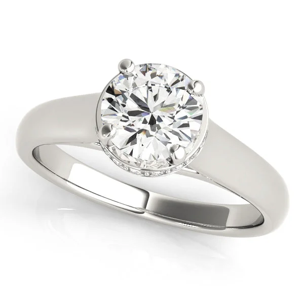 Ladies urban sleek wedding rings -Solitaire Diamond Engagement Ring