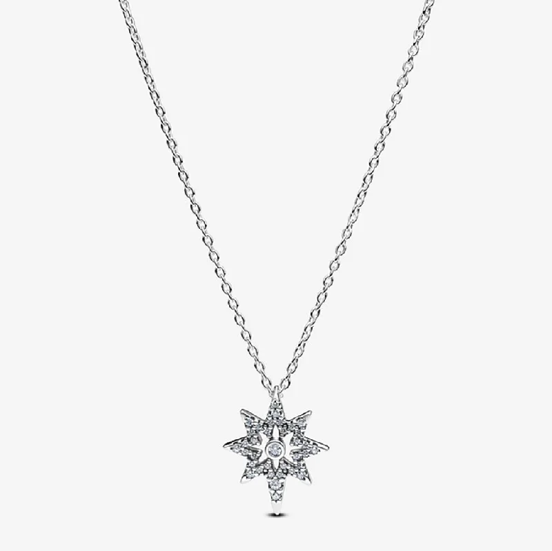 Ladies Necklaces with Purple Taaffeite-PANDORA : North Star Pendant Necklace