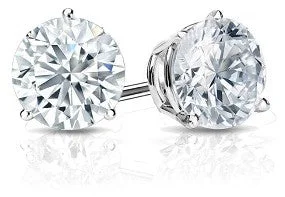 Ladies spring petal earrings -Martini Set Diamond Earrings Jewelry IDD -1/10ct