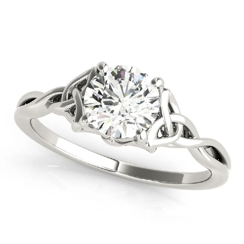 Ladies hexagonal flash wedding rings -Solitaire Diamond Engagement Ring