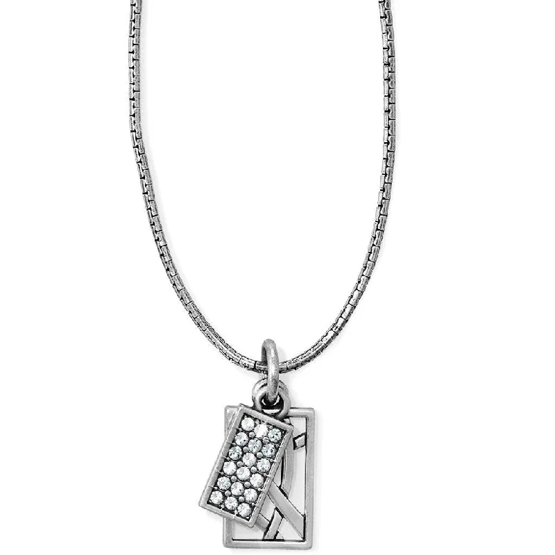 Ladies Necklaces Slim Shine-Brighton : Meridian Zenith Charm Necklace in Silver