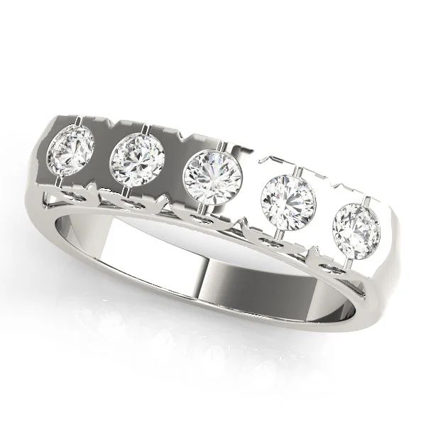 Ladies lightweight titanium wedding rings -Diamond Wedding Ring