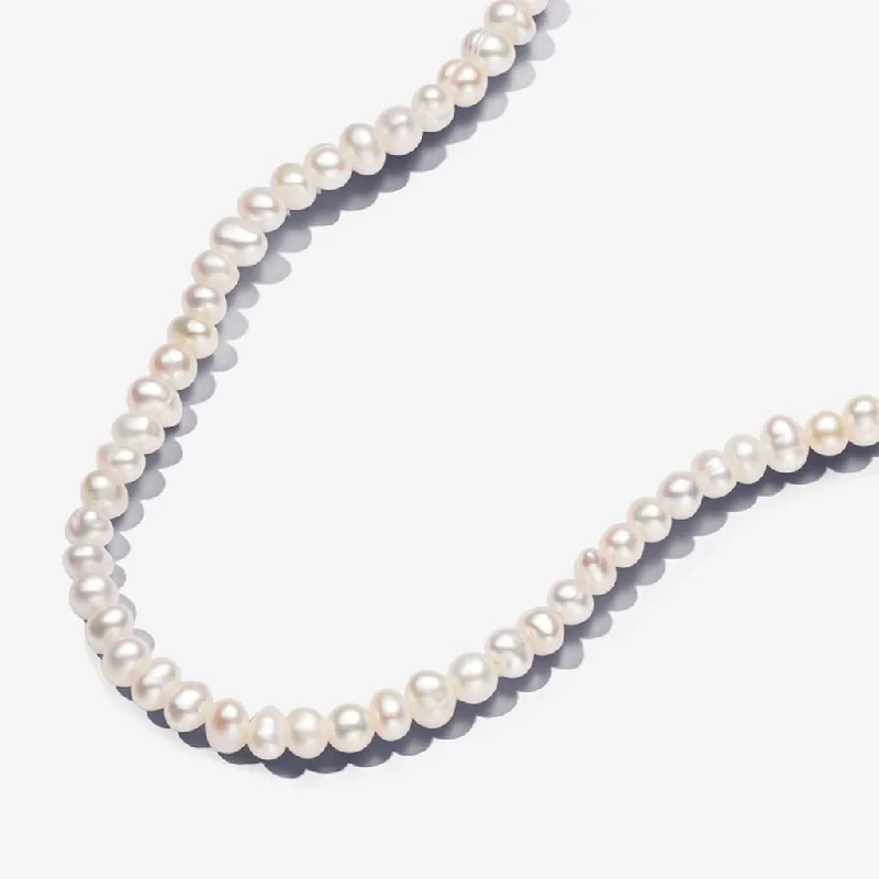 Ladies Necklaces with Tree Spark-PANDORA : Treated Freshwater Cultured Pearls T-bar Collier Necklace