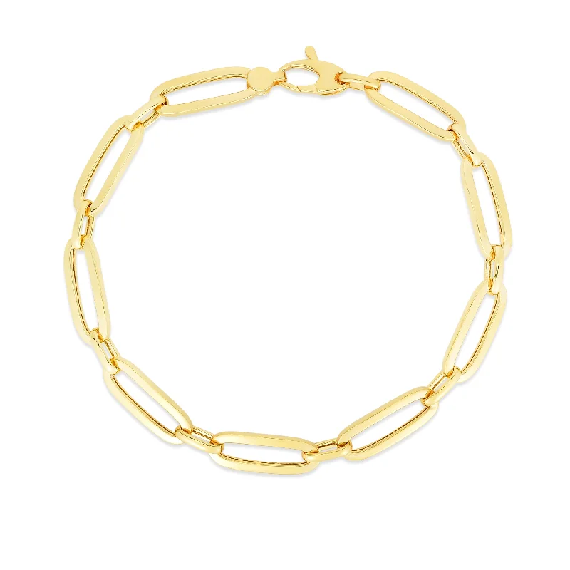 affordable bracelets for women budget -14K Gold 5.6mm Bombay Paperclip Bracelet