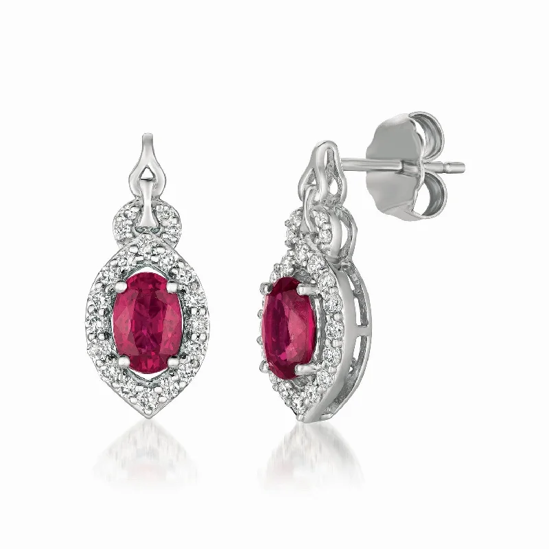 Ladies refined office earrings -Le Vian Passion Ruby™ Earrings TQXM 38